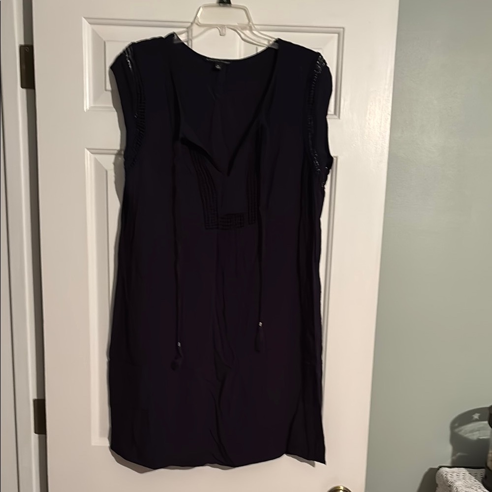 Sleeveless Navy Dress